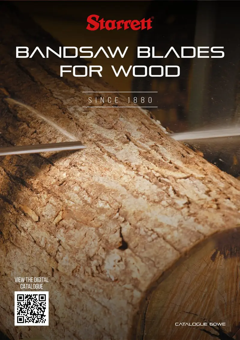 Starrett Bandsaw Blades for Wood catalogue cover