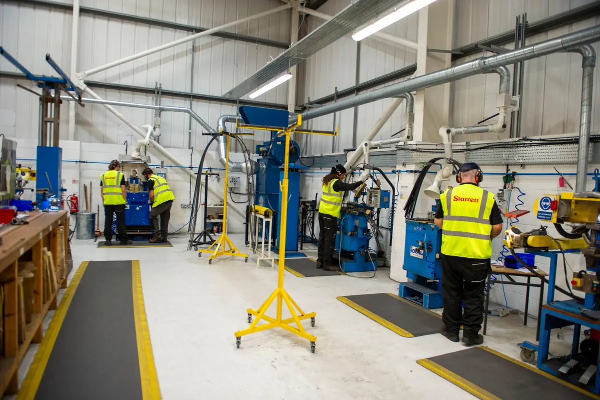 Starrett welders at work on the Nottingham Weld Centre shop floor